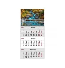 Календар Axent настінний квартальний 2027 р.,1 пр. Watefalls 3 (8801-27-12-A)