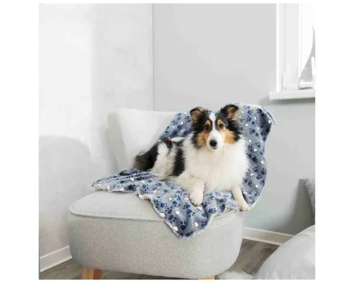 Килимок для тварин Trixie Tammy 100х70 см Блакитний з лапками (4057589371508)