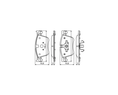 Гальмівні колодки Bosch 0 986 494 696
