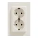 Розетка Schneider Electric ASFORA із заземленням подвійна крем 16А (EPH9900123)
