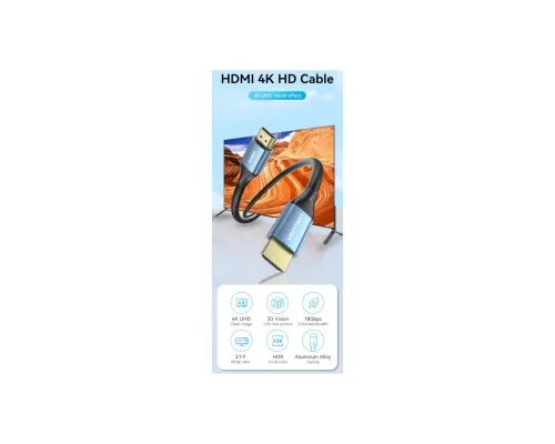 Кабель мультимедійний HDMI M to HDMI M 2.0m V2.0 4K60Hz blue VENTION (ALHSH)