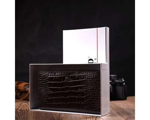 Гаманець Bond Accessories З одним відділенням з натуральної шкіри Коричнева (22028)
