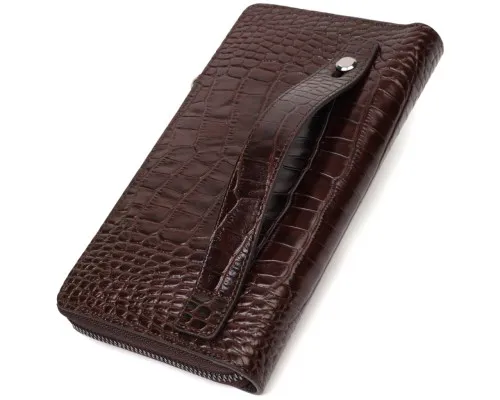 Гаманець Bond Accessories З одним відділенням з натуральної шкіри Коричнева (22028)