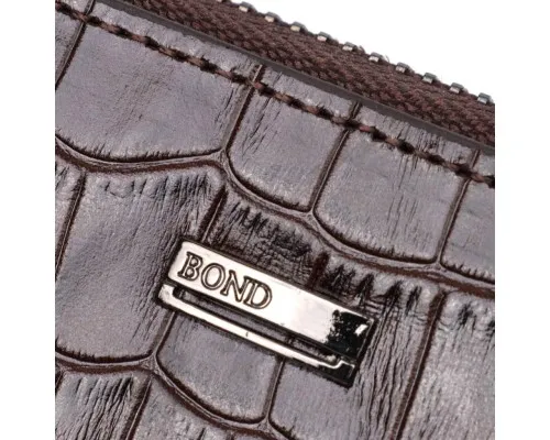 Гаманець Bond Accessories З одним відділенням з натуральної шкіри Коричнева (22028)