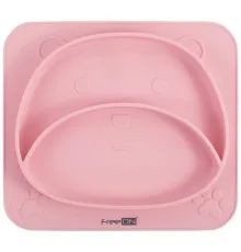 Тарілка дитяча FreeON Bear, силіконова, pink (39692)