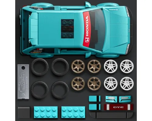 Конструктор Mattel Brick Shop Speed Honda Custom 90 Civic EF (JHF62)