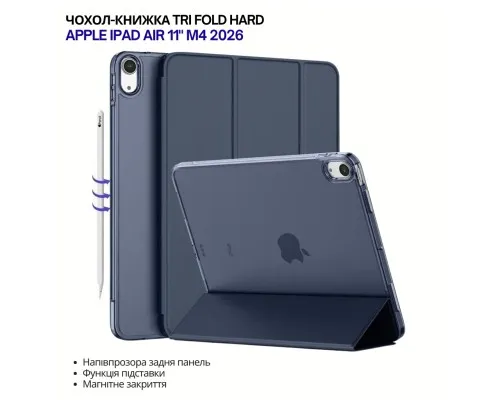 Чохол до планшета BeCover Tri Fold Hard Apple iPad Air 11" M4 2026 Deep Blue (715243)