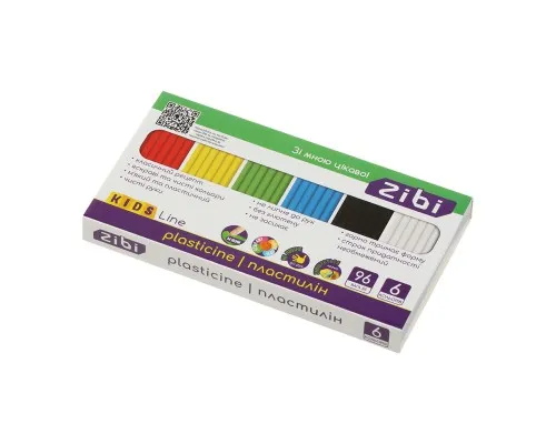 Пластилін ZiBi KIDS Line 6 кольорів, 96 г (ZB.6271)
