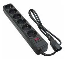Мережевий фільтр живлення Patron 1 m3*1mm2 (SP-1063U) 6 розеток BLACK (EXT-PN-SP-1063U)