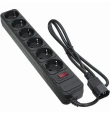 Мережевий фільтр живлення Patron 1 m3*1mm2 (SP-1063U) 6 розеток BLACK (EXT-PN-SP-1063U)
