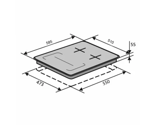 Варочна поверхня Ventolux HG622 B9G CS FI (BK)