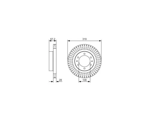 Гальмівний диск Bosch 0 986 479 T36