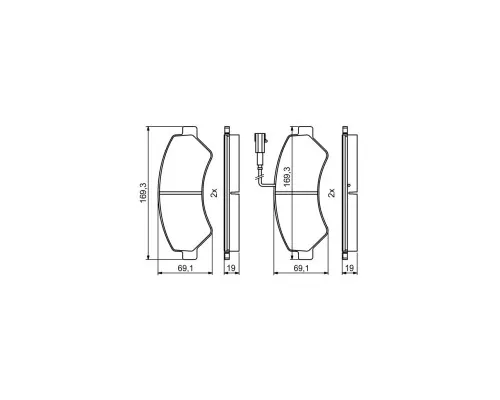 Гальмівні колодки Bosch 0986494799