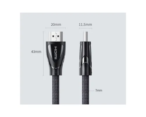 Кабель мультимедійний HDMI M to HDMI M 1.0m V2.1 Ugreen (80401)