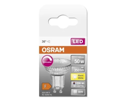 Лампочка Osram LED PAR16 DIM 50 36 4,5W/927 230V GU10 (4058075797888)