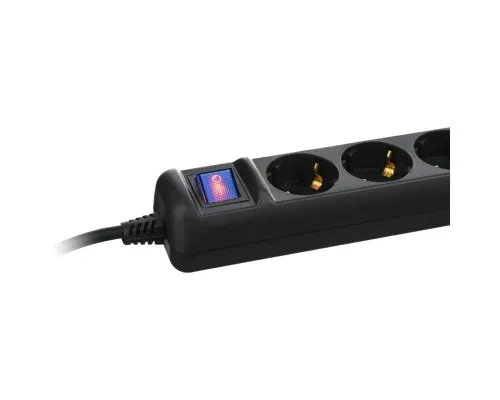 Мережевий фільтр живлення 2E 5xSchuko, 3м black (2E-U05ESM3BK)