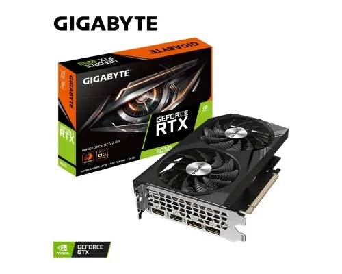 Відеокарта GIGABYTE GeForce RTX3050 8Gb WINDFORCE OC V2 (GV-N3050WF2OCV2-8GD)