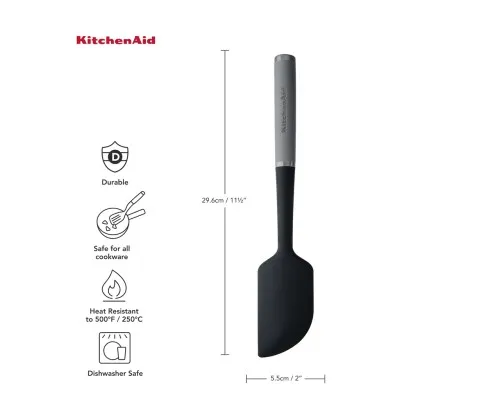 Лопатка кухонна KitchenAid Coreline для тіста, 30 см, сірий (KAS031OHCGG)