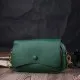 Сумка Vintage Шкіряна жіноча з фігурним клапаном Зелена (22430)