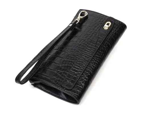 Гаманець Bond Accessories З натуральної шкіри Чорна (22049)