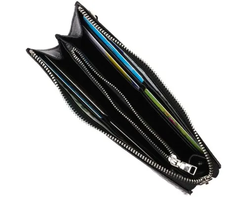 Гаманець Bond Accessories З натуральної шкіри Чорна (22049)