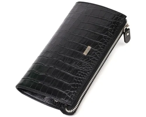 Гаманець Bond Accessories З натуральної шкіри Чорна (22049)
