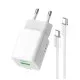 Зарядний пристрій ColorWay GaN Mini 30W PD Port PPS USB (Type-C PD + USB QC4.0) cable Type-C (CW-CHS053PDC-WT)