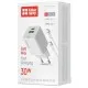 Зарядний пристрій ColorWay GaN Mini 30W PD Port PPS USB (Type-C PD + USB QC4.0) cable Type-C (CW-CHS053PDC-WT)