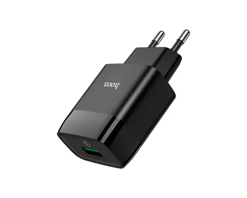Зарядний пристрій HOCO C72Q Glorious USB QC3.0 18W Black (6931474732507)