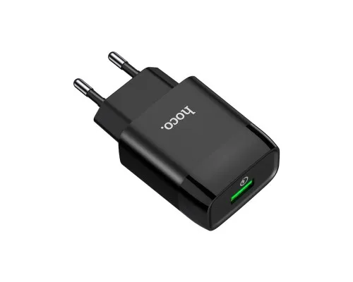 Зарядний пристрій HOCO C72Q Glorious USB QC3.0 18W Black (6931474732507)