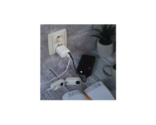 Зарядний пристрій EMOS V02G20 1xUSB-A + 1xUSB-C PD20W GaN (V02G20)