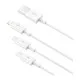 Дата кабель USB 2.0 AM to Lightning + Micro 5P + USB-C 1.5m 3.5A white Baseus (CAMLTYS-02)