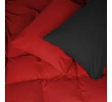 Постільна білизна MirSon 002-009 Black/Red Фланель 2x143x210 Сімейний (2200009656569)