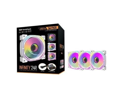 Кулер до корпусу DARKFLASH INF24 3IN1(PWM) WHITE