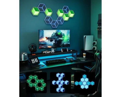 Світильник Govee H606A Glide Hexagon Light, 7шт, RGBIC WI-FI/Bluetooth, Meteor grey (H606AC81)