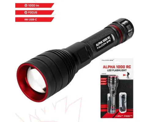 Ліхтар Falcon Eye тактичний Alpha 1000 RC (1000 Lm) Focus Rechargeable Type-C (FHH0122) (DAS303957)