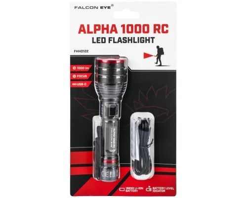 Ліхтар Falcon Eye тактичний Alpha 1000 RC (1000 Lm) Focus Rechargeable Type-C (FHH0122) (DAS303957)