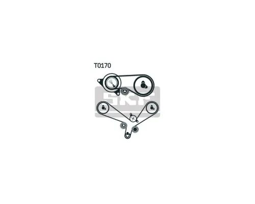 Комплект ременя ГРМ з помпой SKF VKMC 01952
