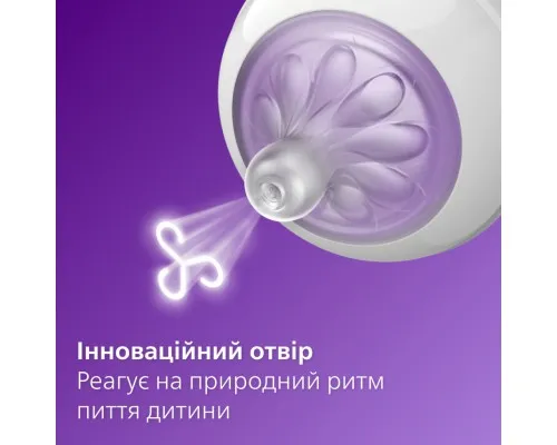 Набір для годування новонароджених Philips AVENT Natural Природний Потік пляшечка 125 мл + пустушка Ultra Air 0-6 міс (SCD837/10)