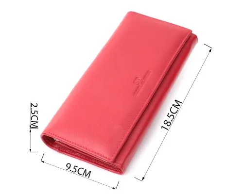 Гаманець ST Leather З натуральної шкіри Червоний (22675)