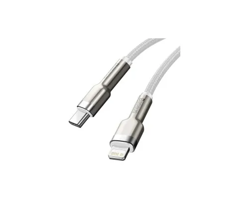 Дата кабель USB-C to Lightning 1.0m Cafule Metal PD 20W white Baseus (CATLJK-A02)