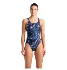 Купальник Arena Rockin Swimsuit Swim Tech Mult 008159-889 чорний, синій, фіолетовий 42 (3468337406532)