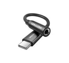Перехідник USB-C to 3.5mm M black VENTION (BIIBA)