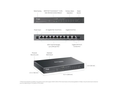 Комутатор мережевий D-Link ES210GP