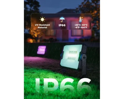 Світильник Govee H8057 Outdoor FLood Lights, 4шт, RGBICWW, WI-FI/Bluetooth, чорний (H8057C11)