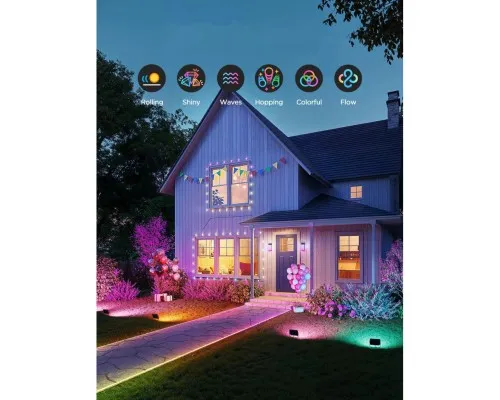 Світильник Govee H8057 Outdoor FLood Lights, 4шт, RGBICWW, WI-FI/Bluetooth, чорний (H8057C11)