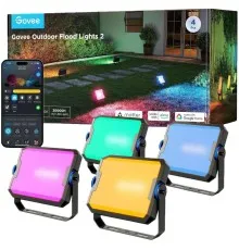 Світильник Govee H8057 Outdoor FLood Lights, 4шт, RGBICWW, WI-FI/Bluetooth, чорний (H8057C11)