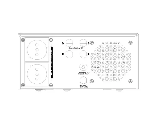 Пристрій безперебійного живлення SVC XL-1200 1200VA/1000W+LiFePO4 12.8V 100Ah (XL-1200+12.8V 100Ah)