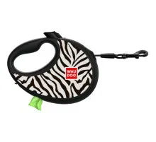 Повідець для собак WAUDOG R-leash з контейнером для пакетів "Зебра", світловідбивна стрічка L (257-0055)