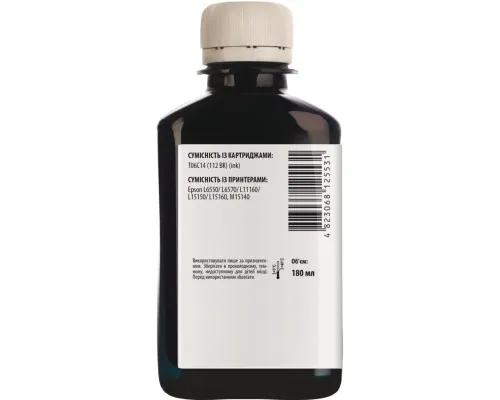 Чорнило Barva Epson 112 180 мл, black, pigm. (E112-821)
